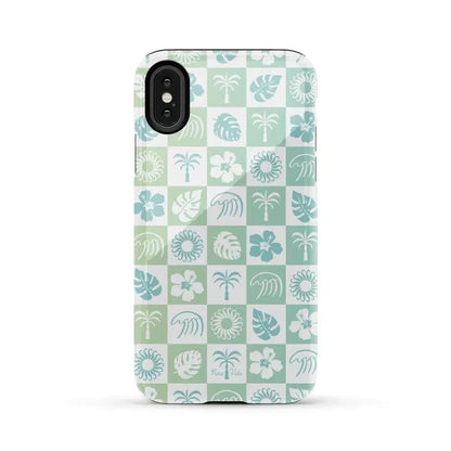 Coastal Checkers | Pura Vida Case iPhone Case get.casely Essential iPhone X / XS