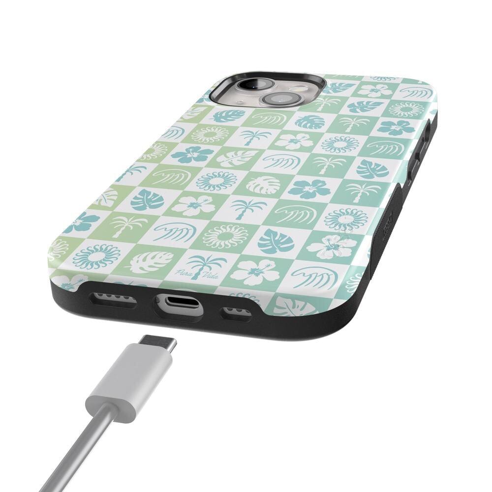 Coastal Checkers | Pura Vida Case iPhone Case get.casely