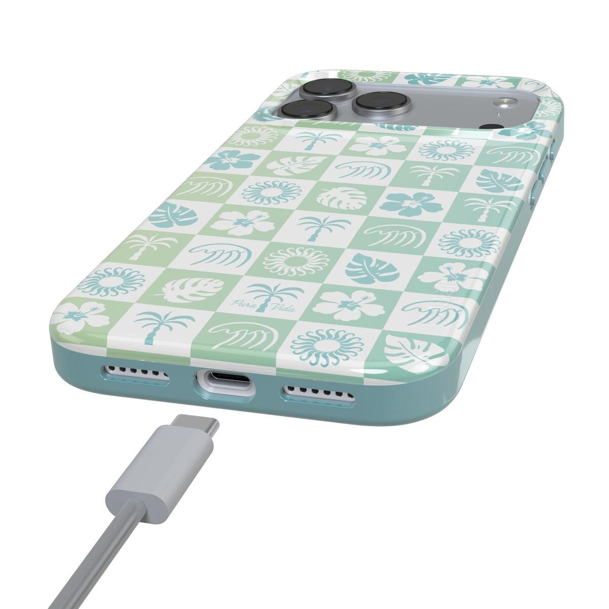 Coastal Checkers | Pura Vida Case iPhone Case get.casely