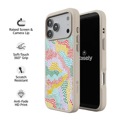 Color Me Happy | Pattern Colorblock Case iPhone Case get.casely