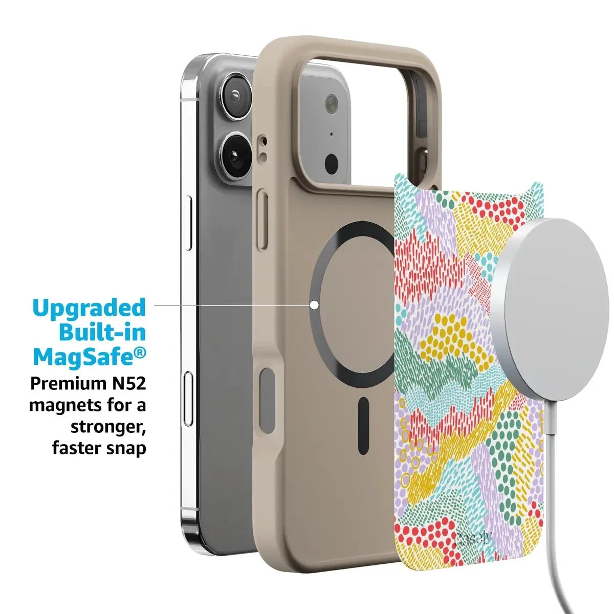 Color Me Happy | Pattern Colorblock Case iPhone Case get.casely