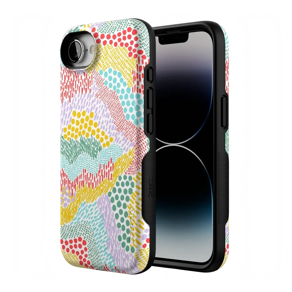 Color Me Happy | Pattern Colorblock Case iPhone Case get.casely