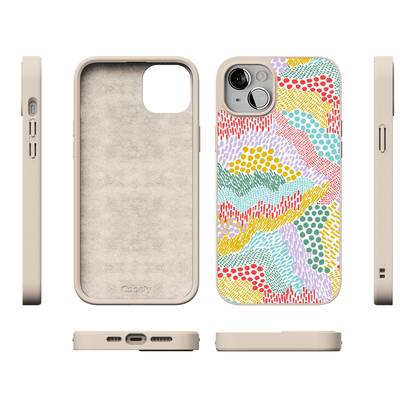 Color Me Happy | Pattern Colorblock Case iPhone Case get.casely