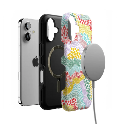 Color Me Happy | Pattern Colorblock Case iPhone Case get.casely