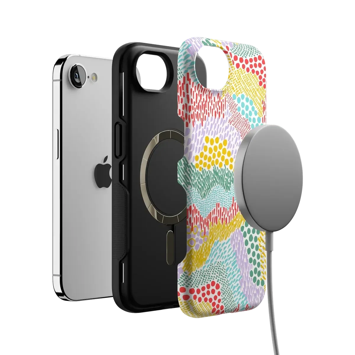 Color Me Happy | Pattern Colorblock Case iPhone Case get.casely