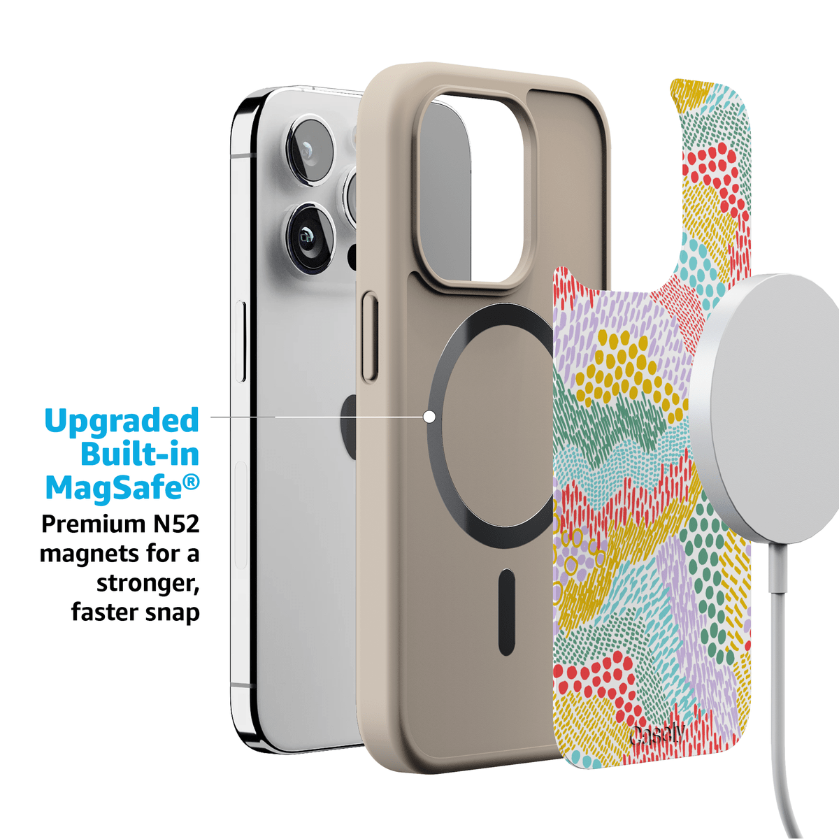 Color Me Happy | Pattern Colorblock Case iPhone Case get.casely
