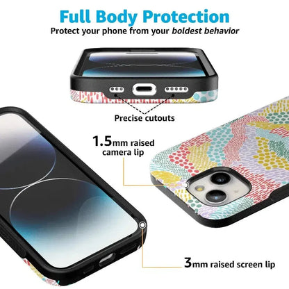 Color Me Happy | Pattern Colorblock Case iPhone Case get.casely