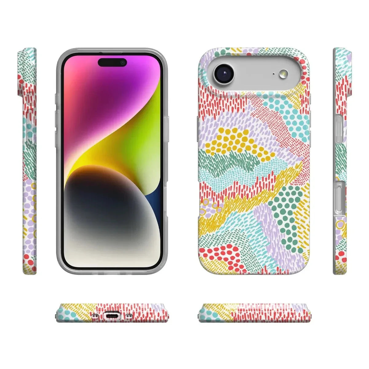 Color Me Happy | Pattern Colorblock Case iPhone Case get.casely