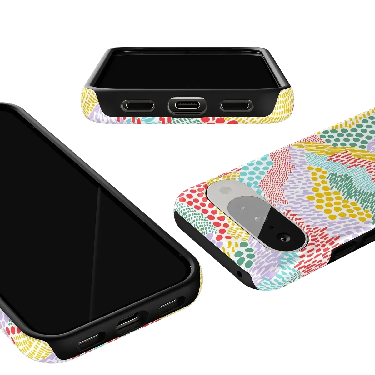 Color Me Happy | Pattern Colorblock Case iPhone Case get.casely