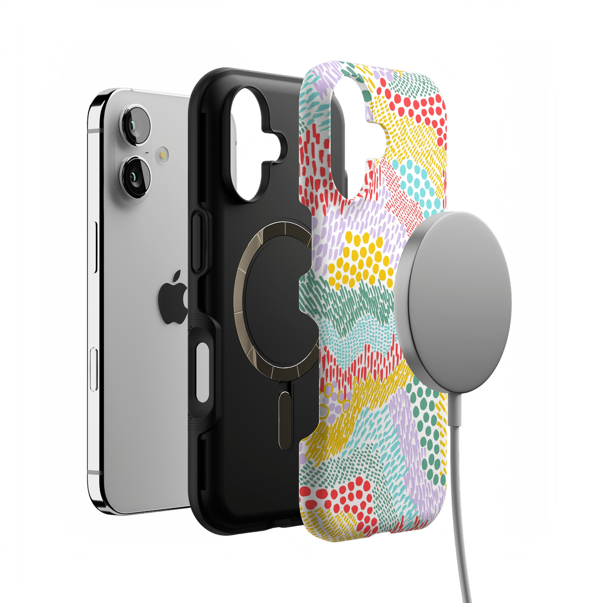 Color Me Happy | Pattern Colorblock Case iPhone Case get.casely
