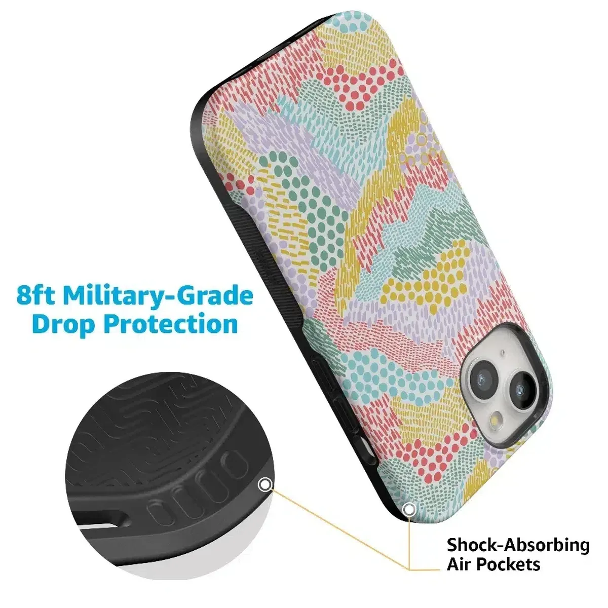 Color Me Happy | Pattern Colorblock Case iPhone Case get.casely
