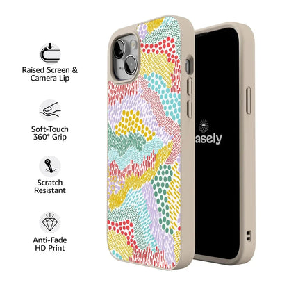 Color Me Happy | Pattern Colorblock Case iPhone Case get.casely