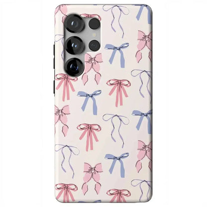 Coquette Girlie | Pastel Bows Case Phone Case Casetry Essential + MagSafe® Galaxy S25 Ultra