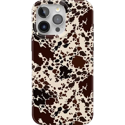 Cowgirl Envy | Cow Print Case iPhone Case get.casely Classic + MagSafe® iPhone 15 Pro Max