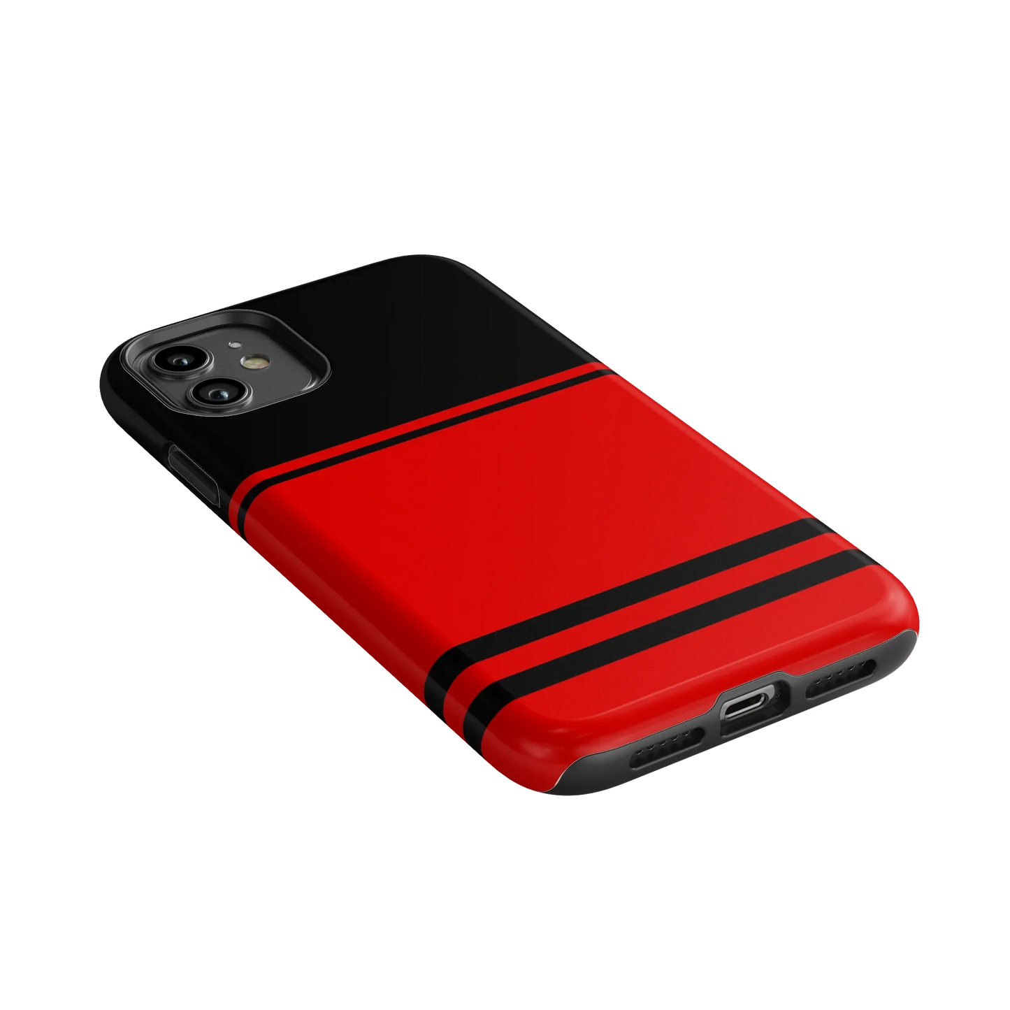 Storm Warning | Black & Red Stripes Case