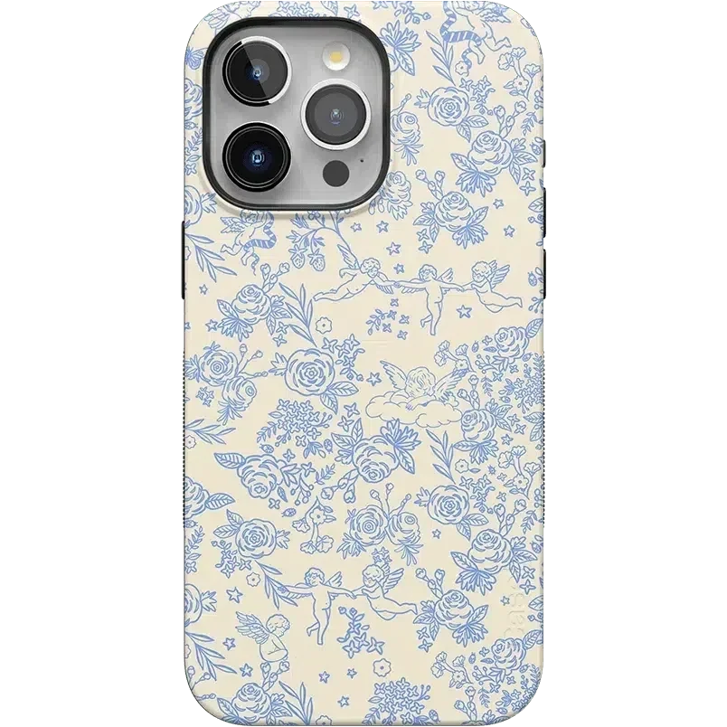 Cupid's Canvas | Periwinkle Floral Case Phone Case Casetry Bold Flex + MagSafe® iPhone 15 Pro Max