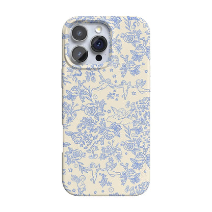 Cupid's Canvas | Periwinkle Floral Case Phone Case Casetry Classic + MagSafe® iPhone 16 Pro Max