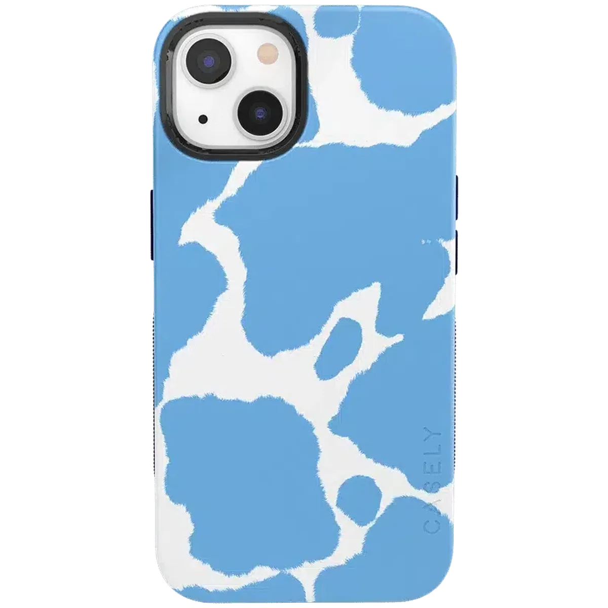 Current MOOd | Light Blue Cow Print Case iPhone Case get.casely Bold + MagSafe® iPhone 13