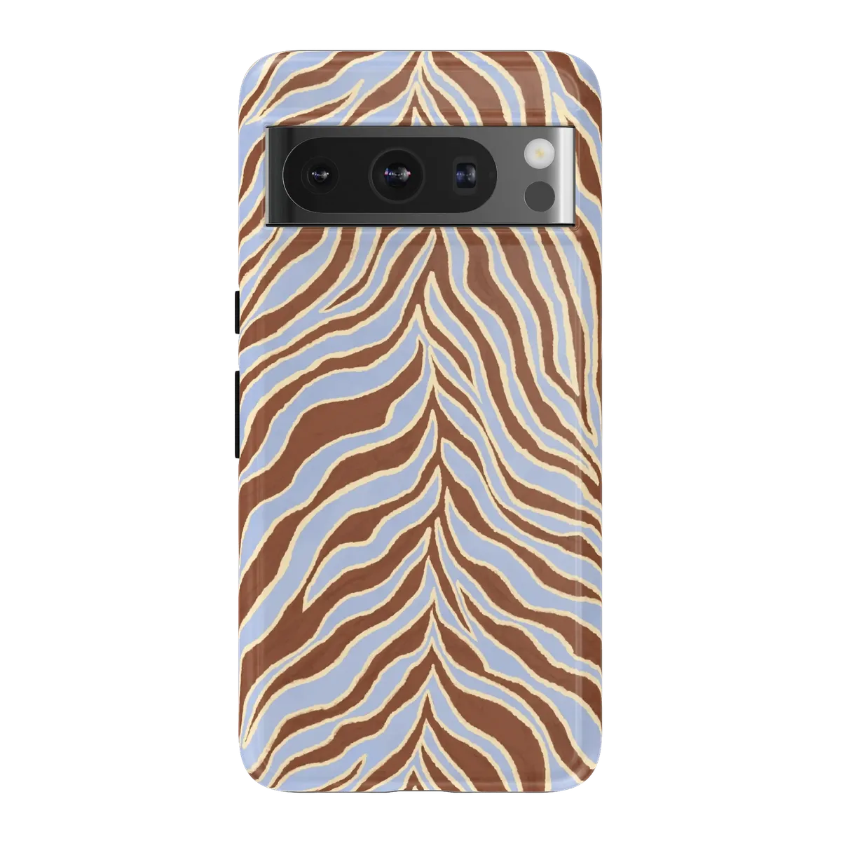 Untamed | Brown & Blue Zebra Case - Google Pixel 8 Pro