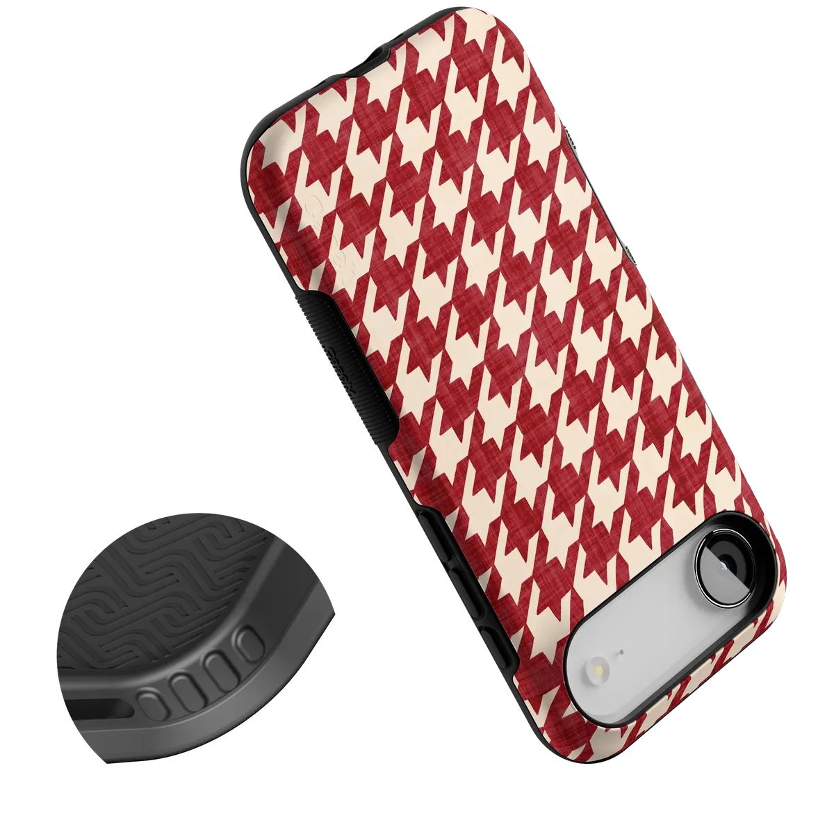 Scarlet Stitch | Red Houndstooth Case
