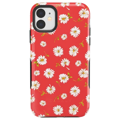 Daisy Daydream | Red Coral Floral Case iPhone Case get.casely Bold iPhone 11