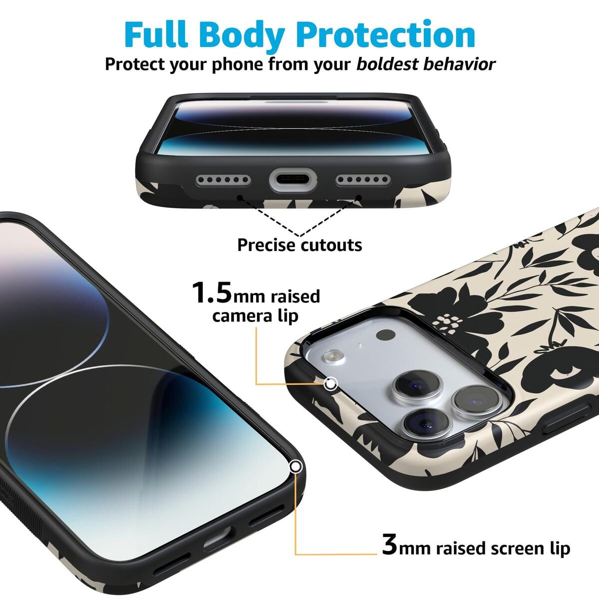 Dark Fantasy | Contrast Floral Case iPhone Case get.casely