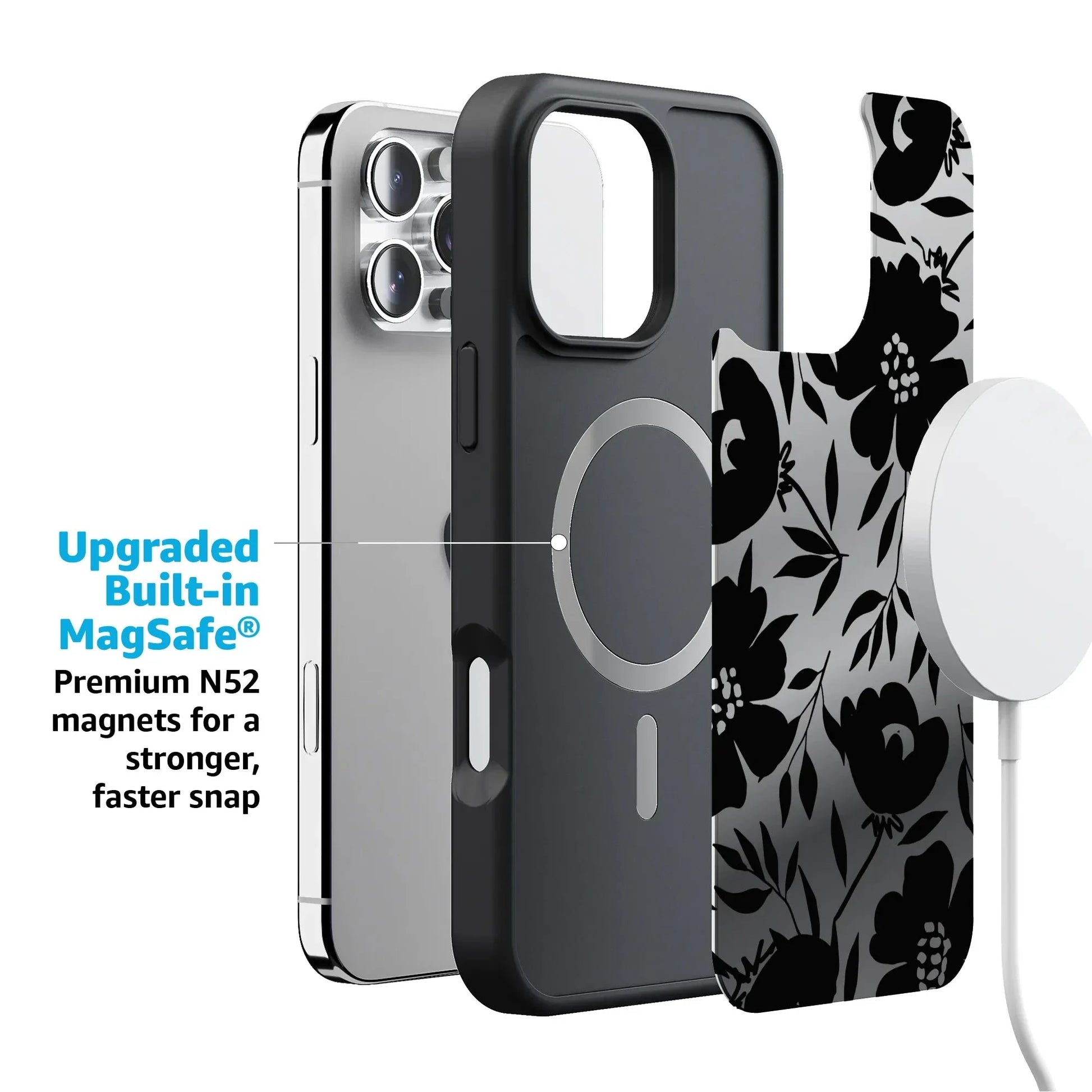 Dark Fantasy | Contrast Floral Case iPhone Case get.casely