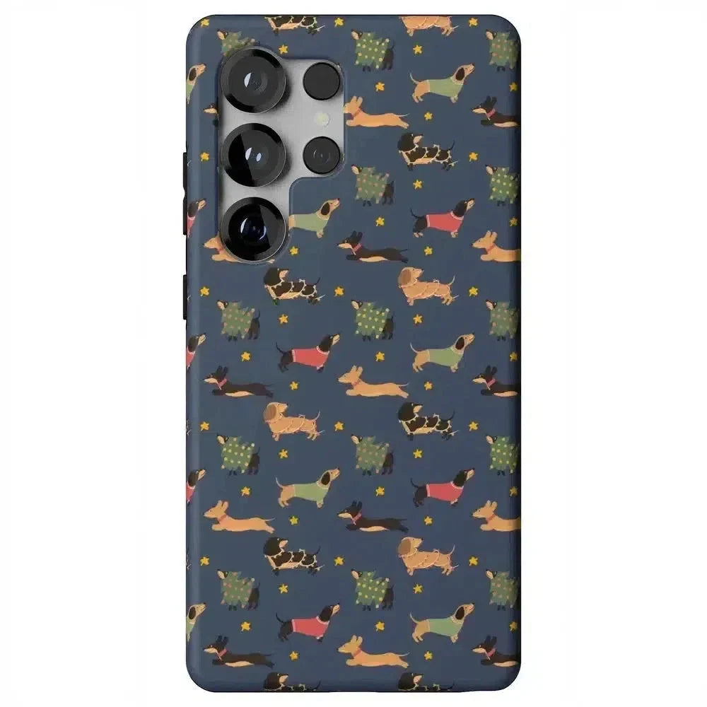Dashing Doxies | Dachshund Dog Case Phone Case Casetry Bold Flex + MagSafe® Galaxy S25 Plus