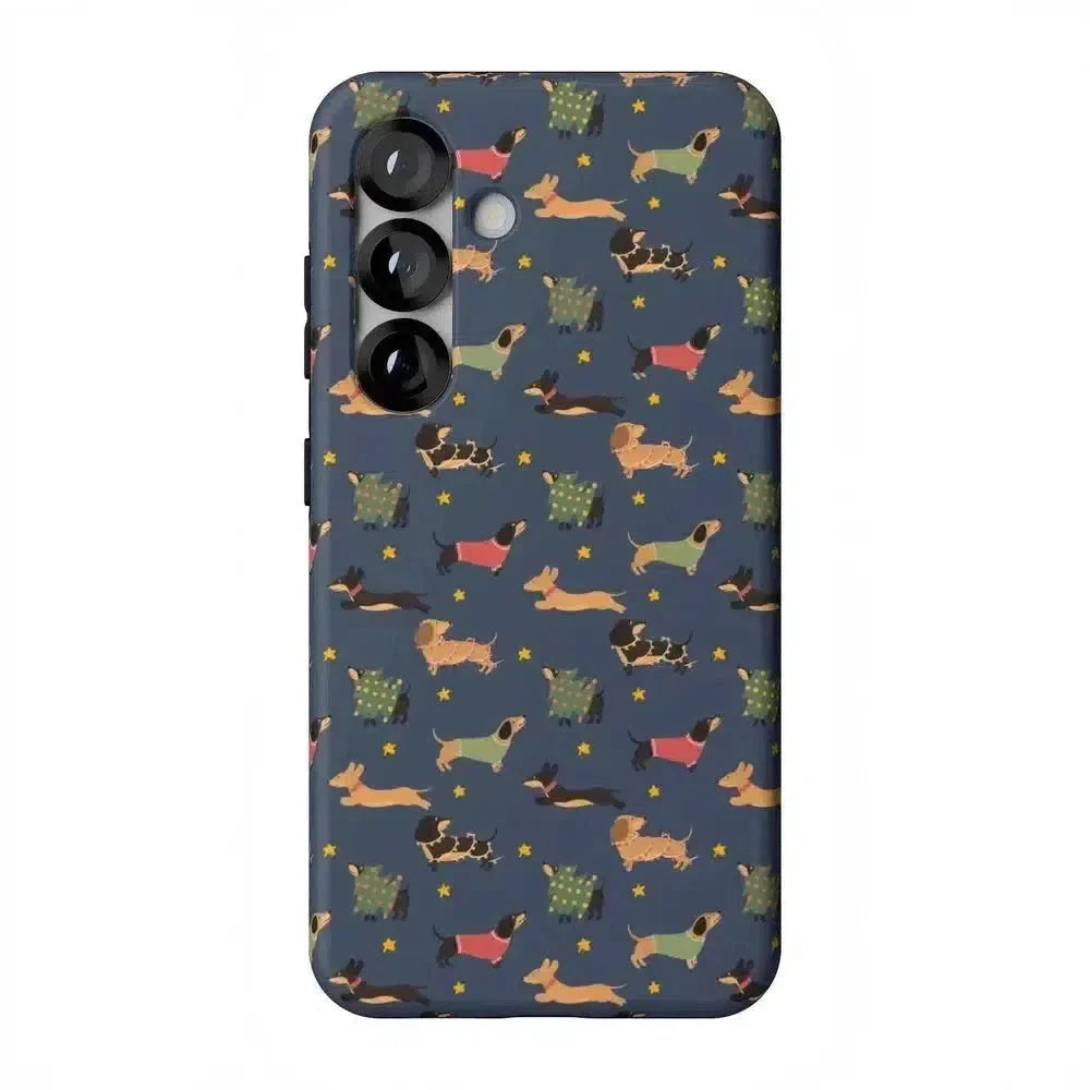 Dashing Doxies | Dachshund Dog Case Phone Case Casetry Bold Flex + MagSafe® Galaxy S25