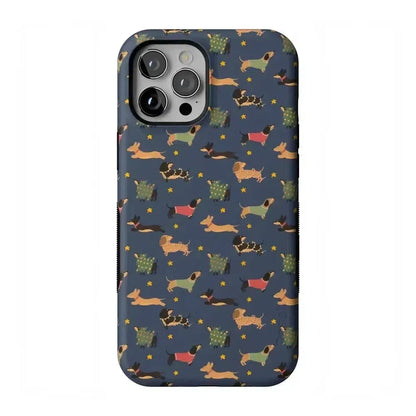 Dashing Doxies | Dachshund Dog Case Phone Case Casetry Bold Flex + MagSafe® iPhone 12 Pro Max
