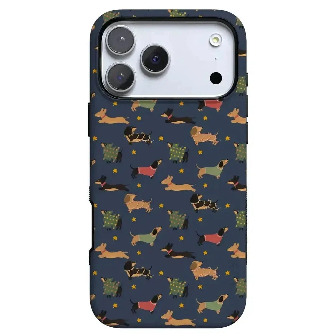 Dashing Doxies | Dachshund Dog Case Phone Case Casetry Bold Flex + MagSafe® iPhone 17 Pro Max