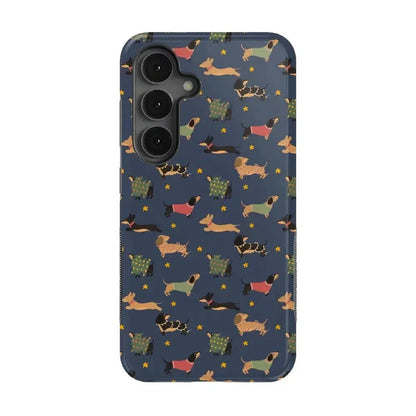 Dashing Doxies | Dachshund Dog Case Phone Case Casetry Essential + MagSafe® Galaxy S25 Plus