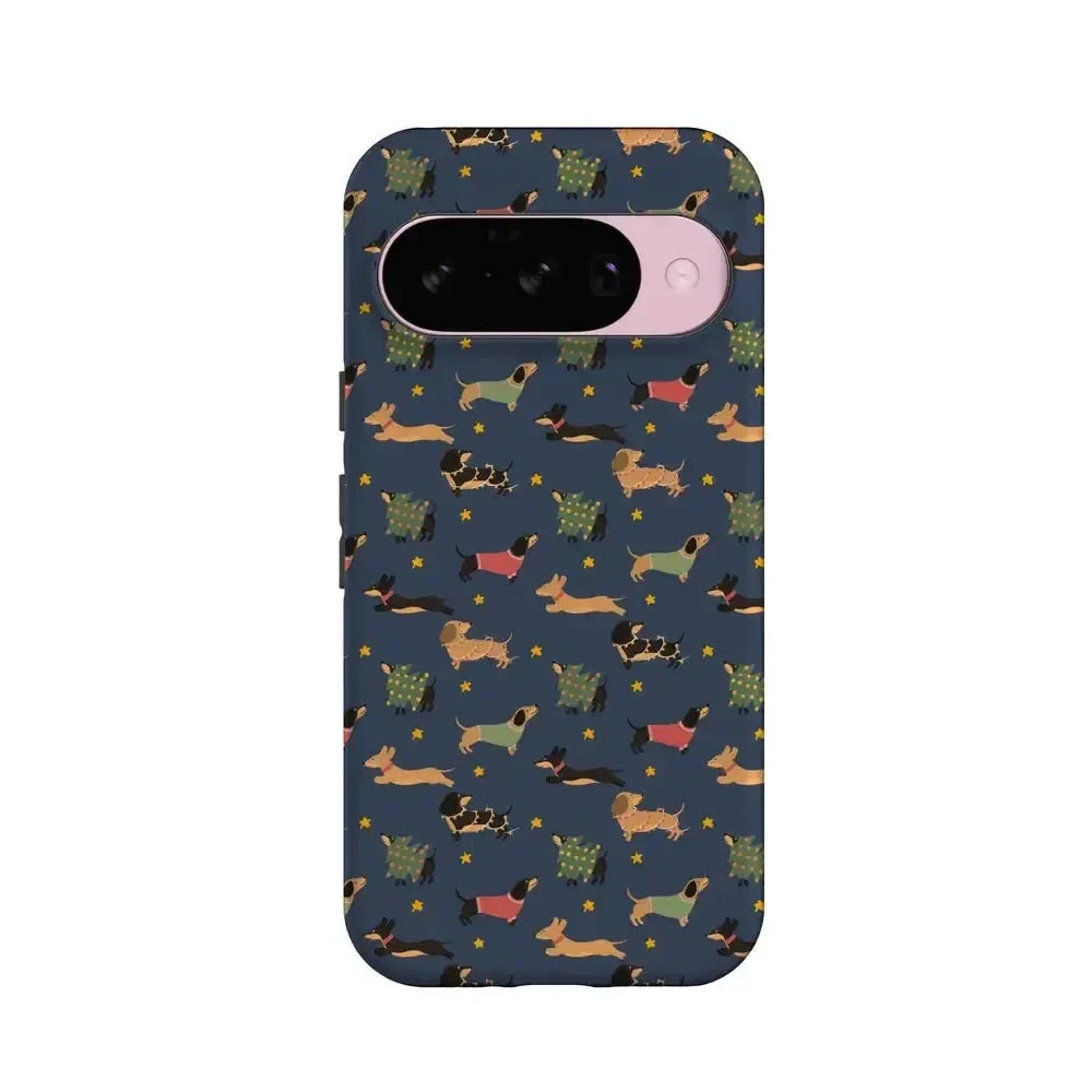 Dashing Doxies | Dachshund Dog Case Phone Case Casetry Essential + MagSafe® Google Pixel 10