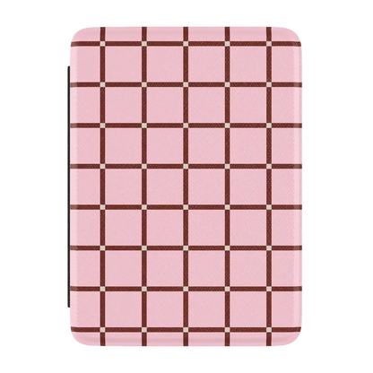 Uptown Gridlock | Pink Checkerboard Kindle Case | Casely