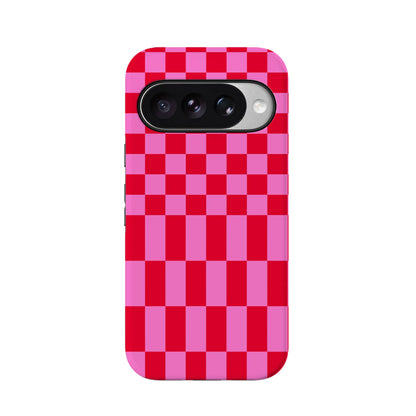 Vibe Check | Pink Checkerboard Case