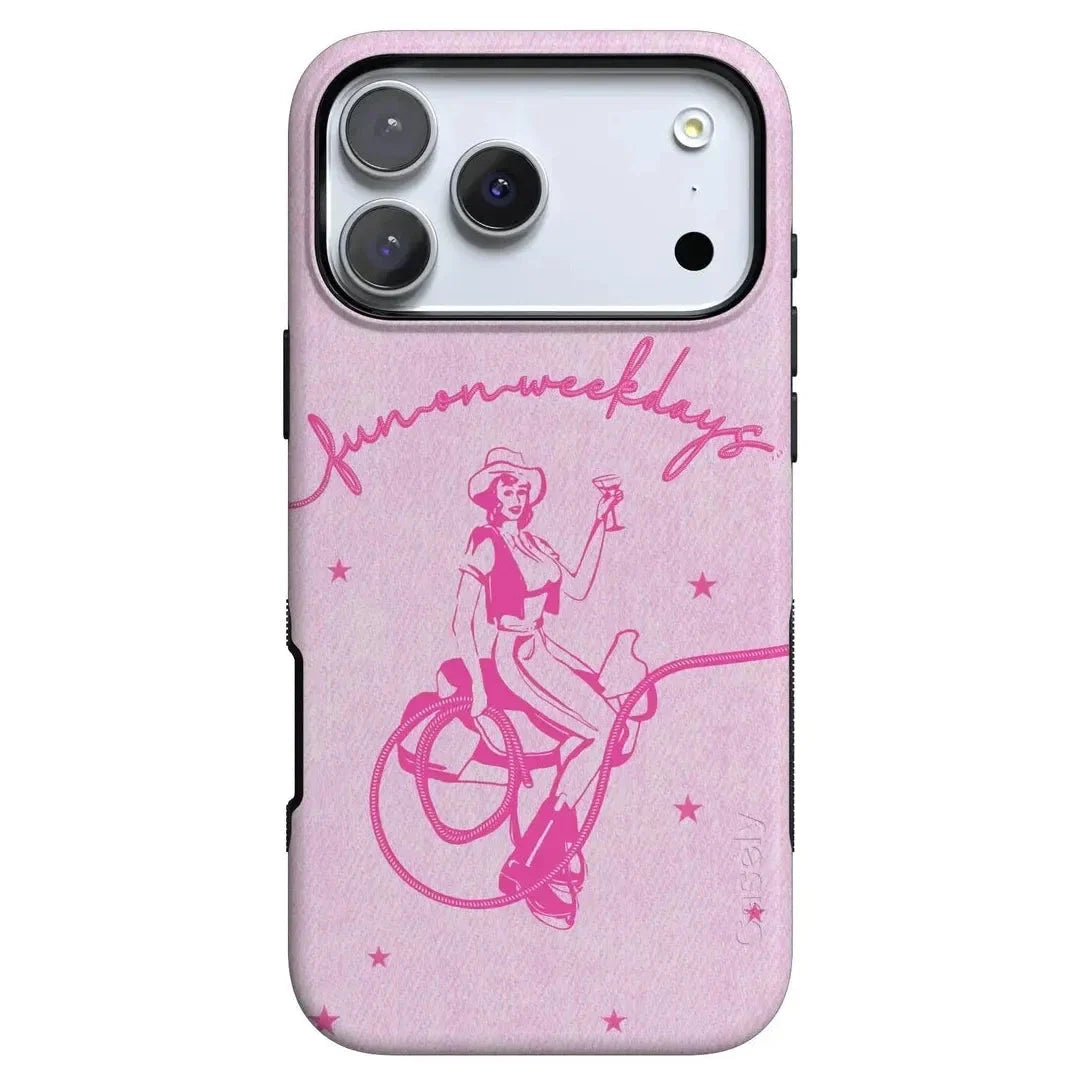 Denim Cowgirl | Fun on Weekdays Case iPhone Case get.casely Bold Flex + MagSafe® iPhone 17 Pro Max