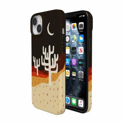 Desert Nights | Cactus Colorblock Case iPhone Case get.casely