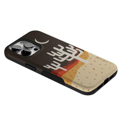 Desert Nights | Cactus Colorblock Case iPhone Case get.casely