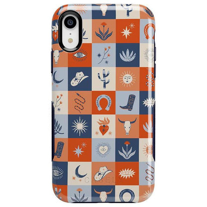 Dirt Road Chic | Western Squares Case iPhone Case get.casely Bold iPhone XR