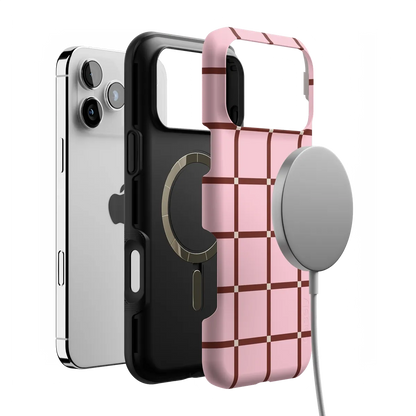 Uptown Gridlock | Pink Checkerboard Case