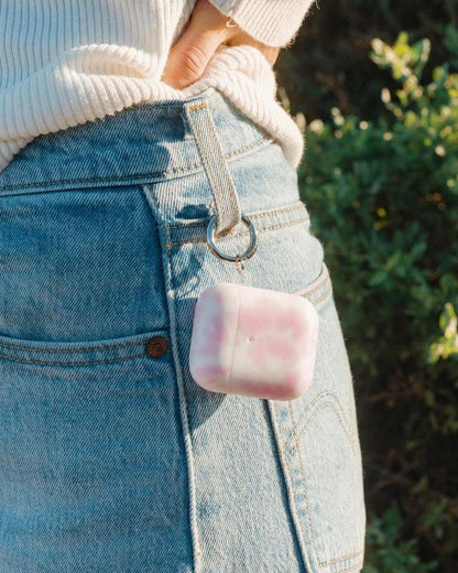 Down for Whatever | Light Pink Tie Dye AirPods Case AirPods Case get.casely