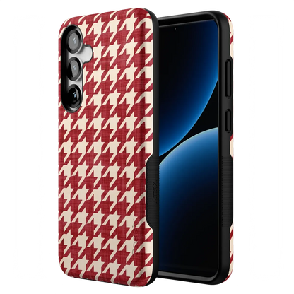 Scarlet Stitch | Red Houndstooth Case