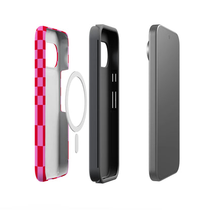 Vibe Check | Pink Checkerboard Case