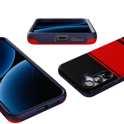 Storm Warning | Black & Red Stripes Case