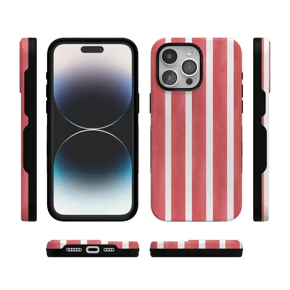 East Coast Summer | Red Stripes Case Phone Case Casetry