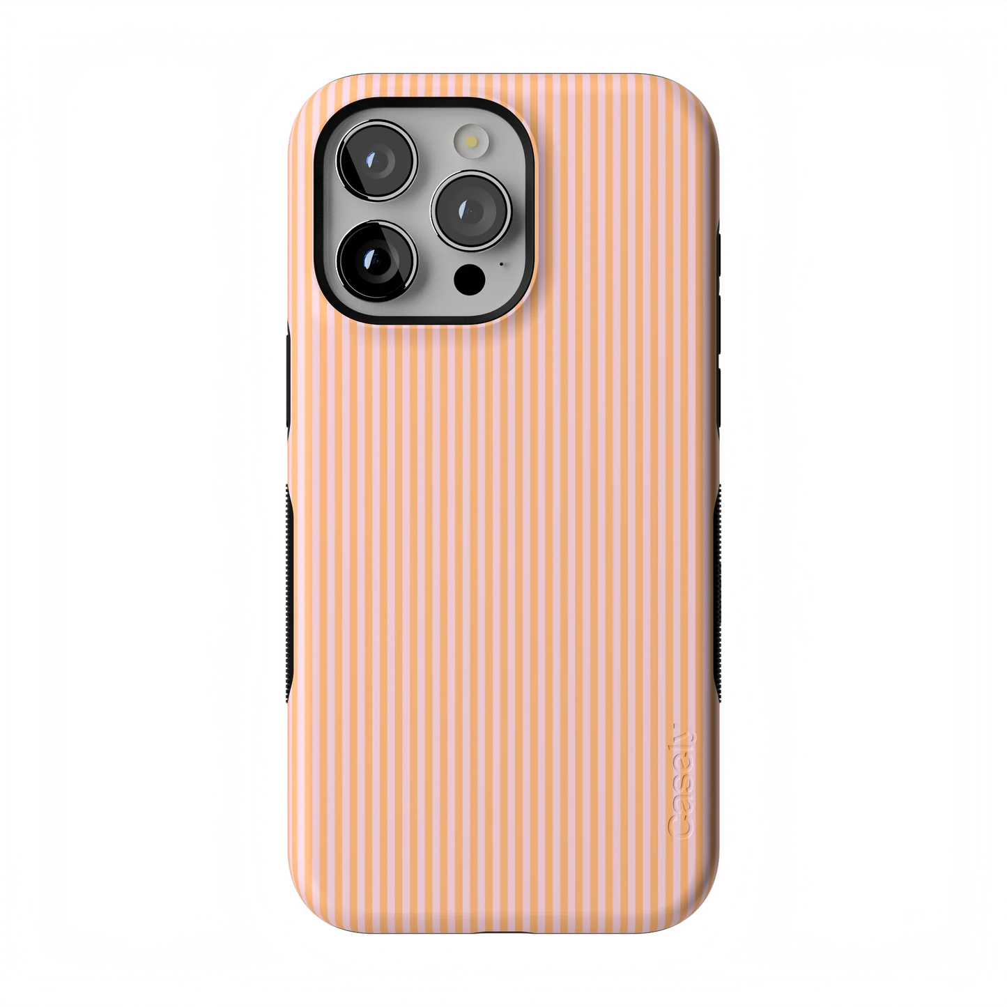 Stripes and the City | Orange & Pink Pinstripe Case - iPhone 13 Pro Max