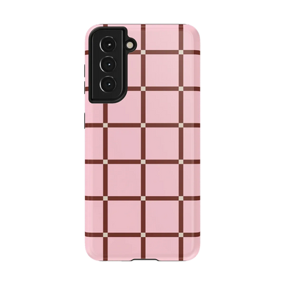 Uptown Gridlock | Pink Checkerboard Case