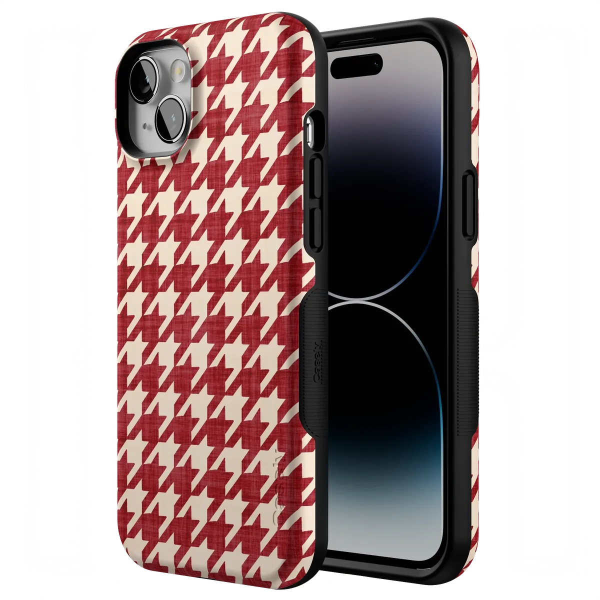 Scarlet Stitch | Red Houndstooth Case