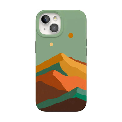 Endless Peaks | Colorblock Mountain Case iPhone Case get.casely Classic + MagSafe® iPhone 15