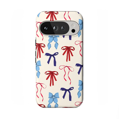 American Girlie | Red White & Blue Bows Case - Google Pixel 10 Pro